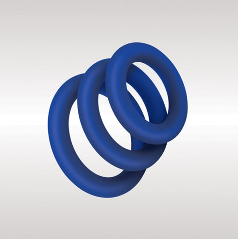 ZOLO EXTRA THICK SILICONE COCK RING 3 PK